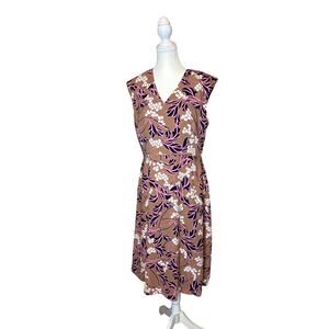 Ann Taylor Factory Petite | Floral Fit and Flare Midi Dress | 12P